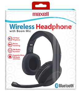 Wireless Headphones with Boom Mic